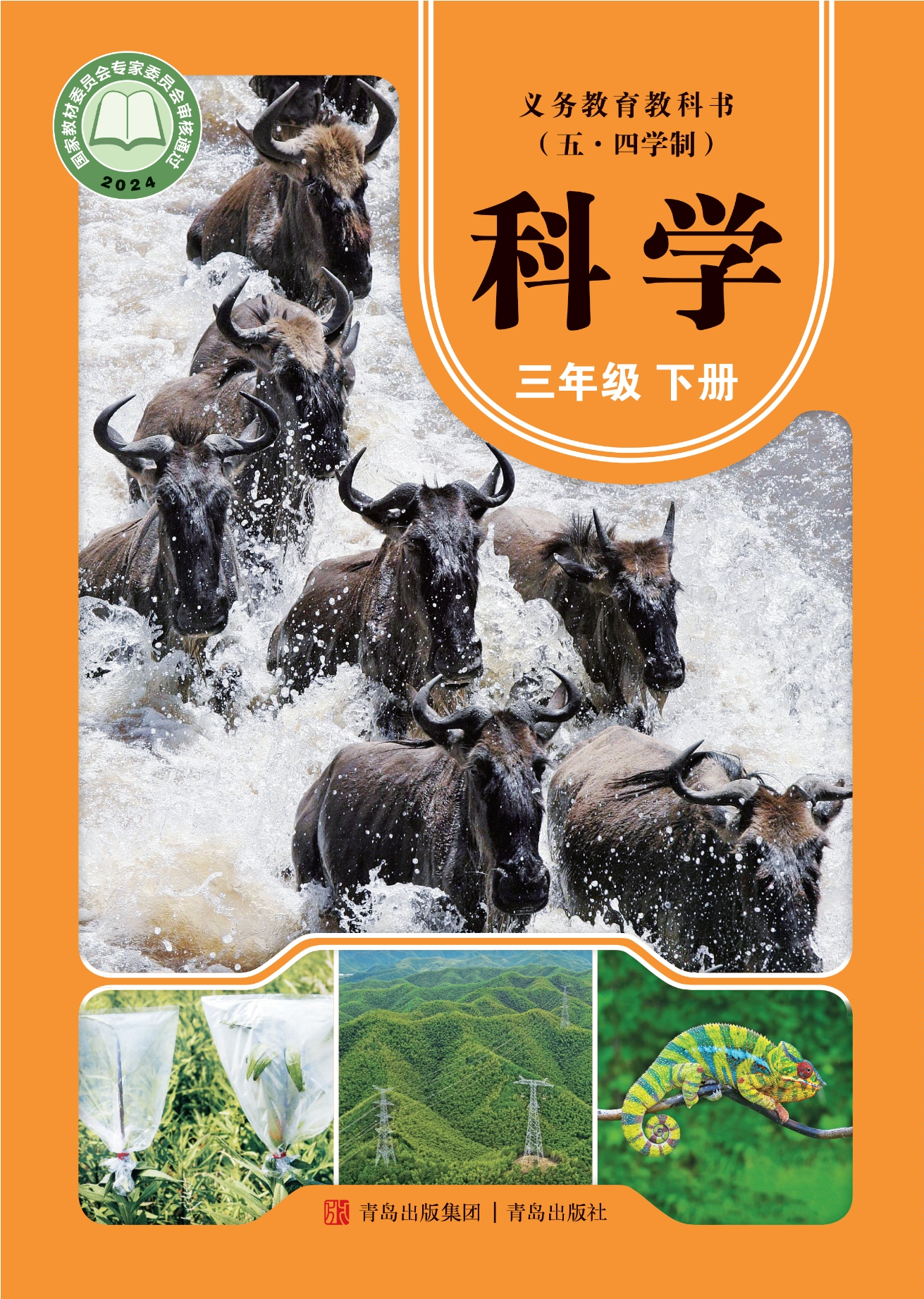 （根据2022年版课程标准修订）义务教育教科书（五•四学制）·科学三年级下册封面