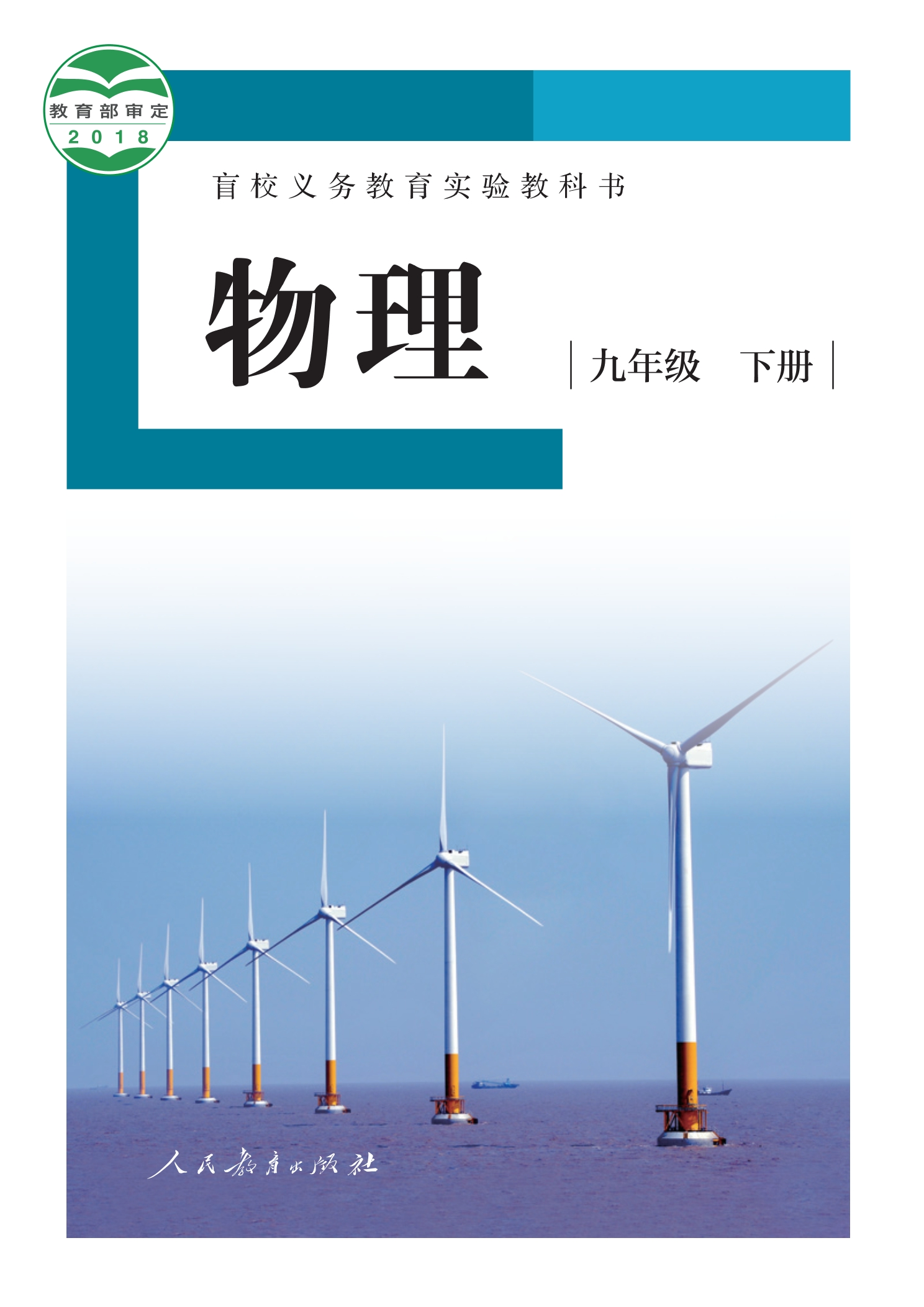 盲校义务教育实验教科书 物理 九年级 下册（供低视力学生使用）封面